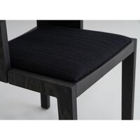 016 Maasto Dining Chair With Armrest & Upholstered Seat Black/Square 0194