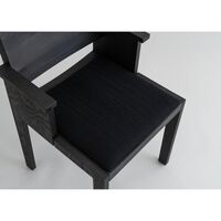 016 Maasto Dining Chair With Armrest & Upholstered Seat Black/Square 0194