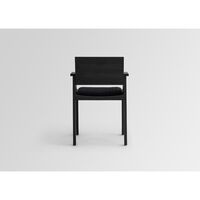 016 Maasto Dining Chair With Armrests & Upholstered Seat/Back Black/Square 0194