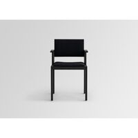 016 Maasto Dining Chair With Armrests & Upholstered Seat/Back Black/Square 0194