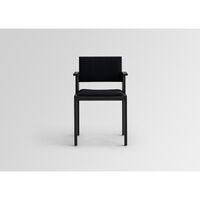 016 Maasto Dining Chair With Armrests & Upholstered Seat/Back Black/Square 0194