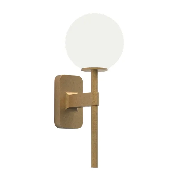 Tacoma Wandlampe, Messing & Opal- Lampenschirm