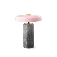 Trip Tragbare Lampe Silber Marmor/Rose