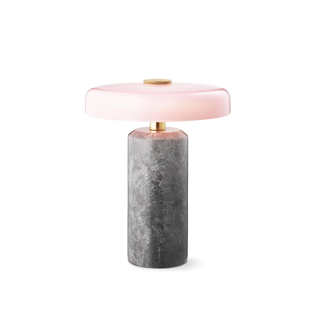 Trip Tragbare Lampe Silber Marmor/Rose