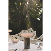 Trip Tragbare Lampe Silber Marmor/Rose