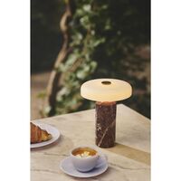 Trip Tragbare Lampe Silber Marmor/Rose
