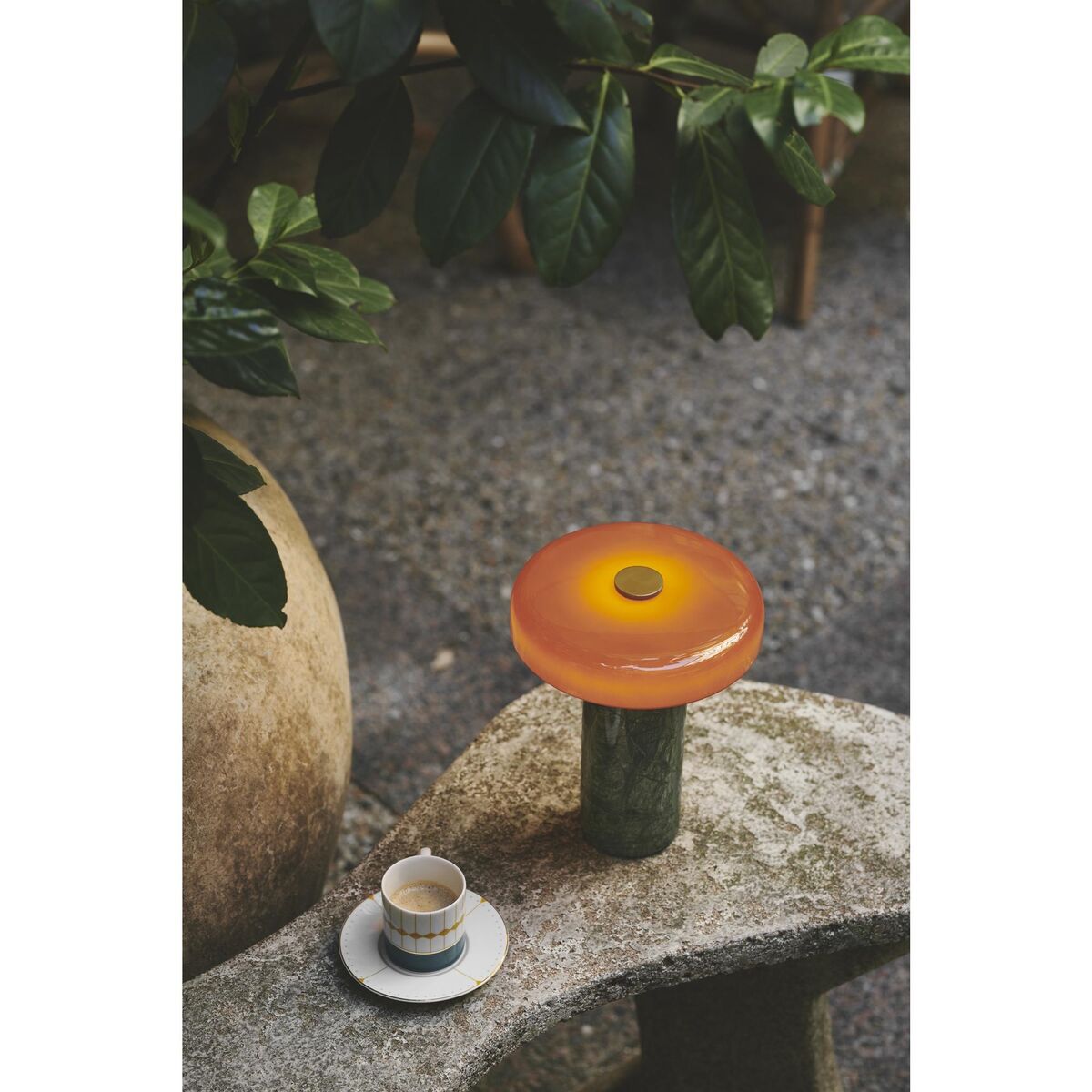 Trip Tragbare Lampe Esche Marmor/ Grau