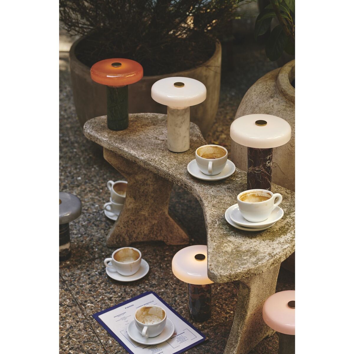Trip Tragbare Lampe Esche Marmor/ Grau