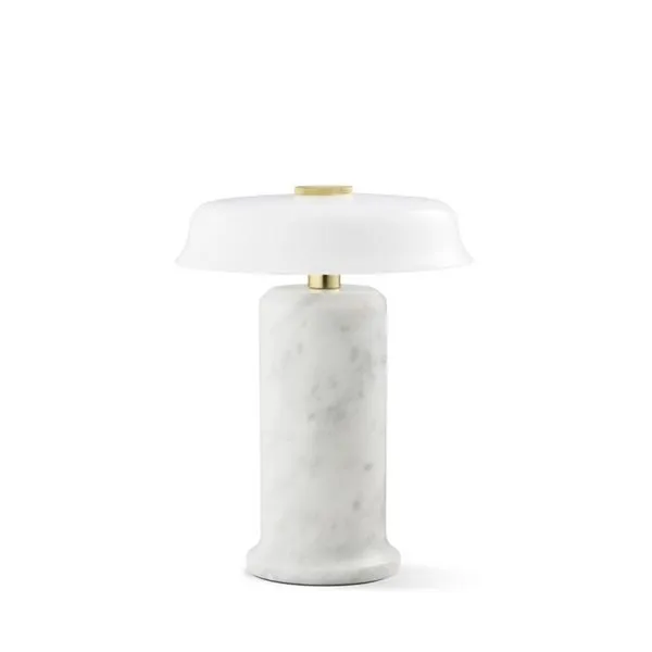 Trip No. 2 Transportabel Lampe Carrara Marble/Glossy Opal