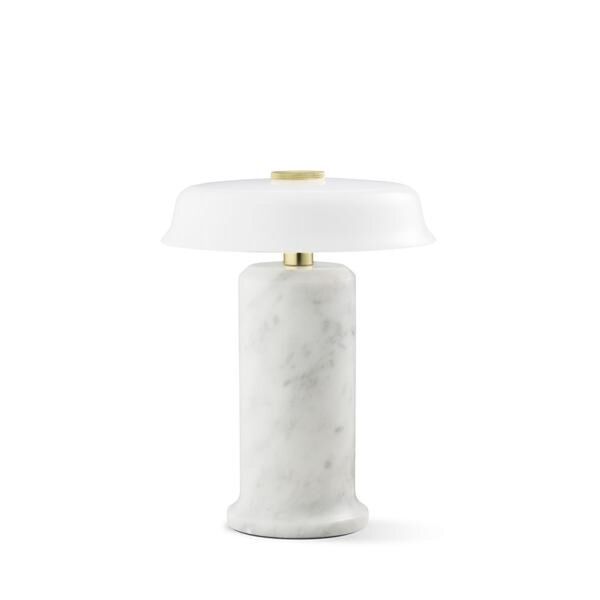 Trip Nr. 2 Tragbare Lampe Carrara-Marmor/Glänzender Opal