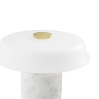 Trip No. 2 Portable Lamp Carrara Marble/Glossy Opal