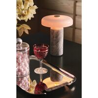 Trip No. 2 Portable Lamp Carrara Marble/Glossy Opal