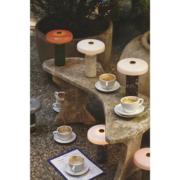 Trip No. 2 Portable Lamp Dark Emperador Marble/Glossy Opal