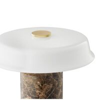 Trip No. 2 Portable Lamp Dark Emperador Marble/Glossy Opal