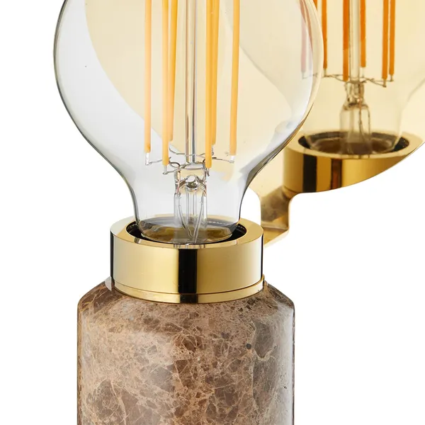 Blindspot Table Lamp Brown/Emperador Marble