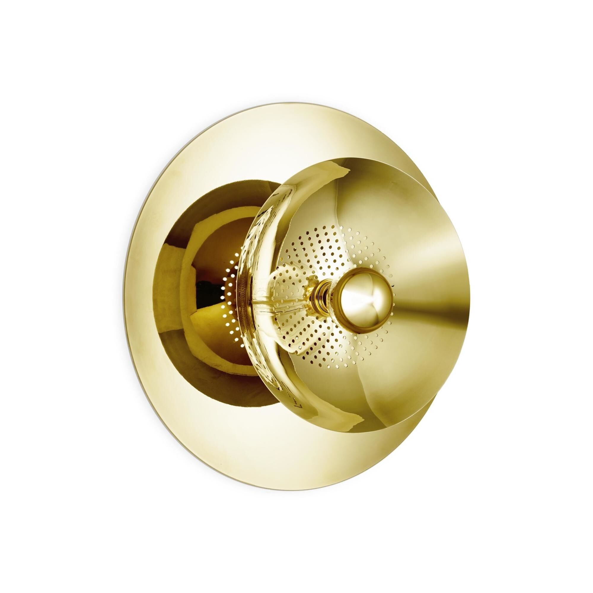 Wanted Vegglampe Med Bakplate Gull