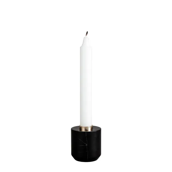 Sons Of Marble Single Candle Holder Small Black