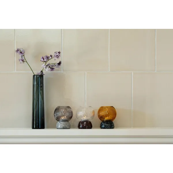 Twist Of Marble Kerzenhalter Silber/Rauch