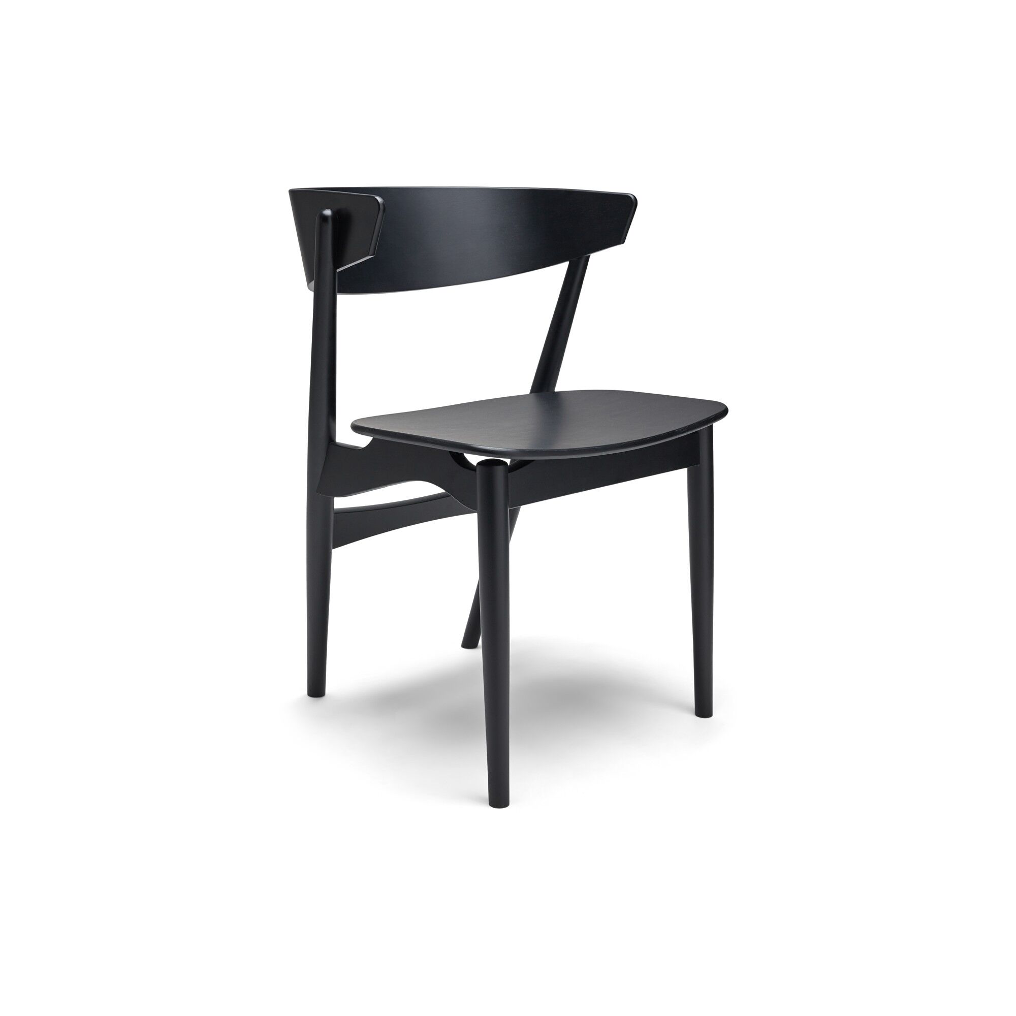 Chaise de Salle à Manger N° 7 en Hêtre Noir