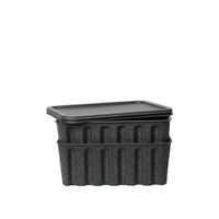 Papierpulp Opbergdozen Set van 2 Groot Houtskooldozen