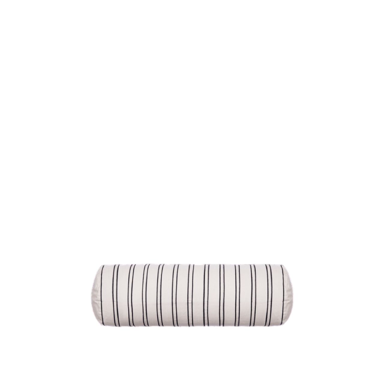 Coussin traversin en sergé , blanc cassé/ Noir
