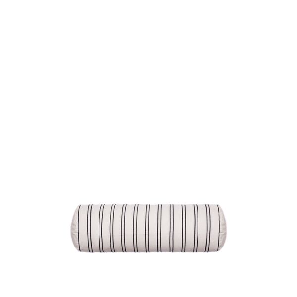 Cuscino in twill bianco sporco/ Nero