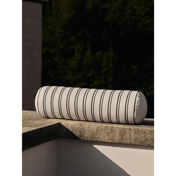 Twill Bolster Cushion Off-White/ Black