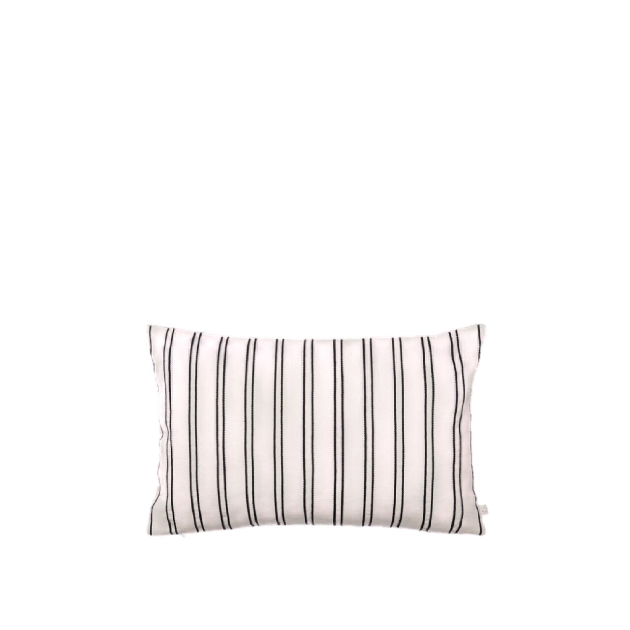 Housse de coussin rectangulaire en sergé , blanc cassé/ Noir