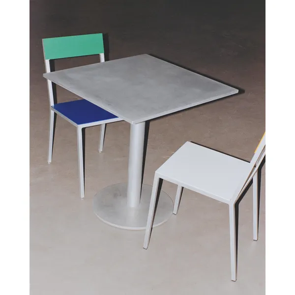 Valerie Object Alu Sqaure Dining Table Gray