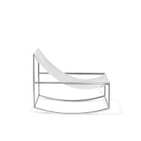 Valerie Object Rocking Armchair Stainless Steel/ White