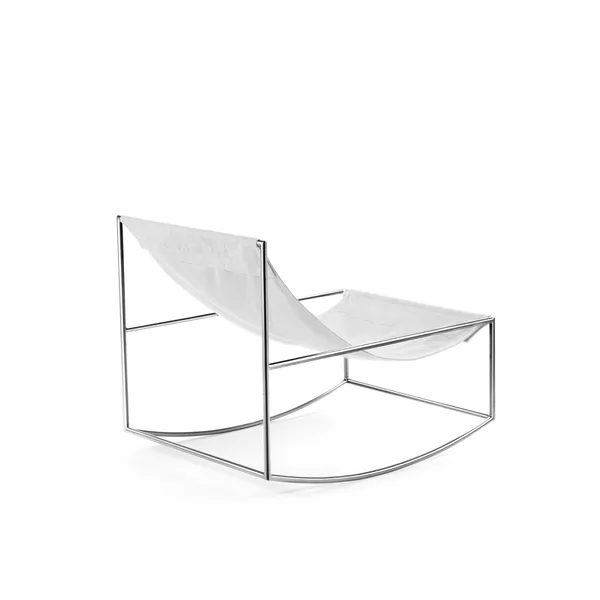 Valerie Object Rocking Armchair Stainless Steel/ White