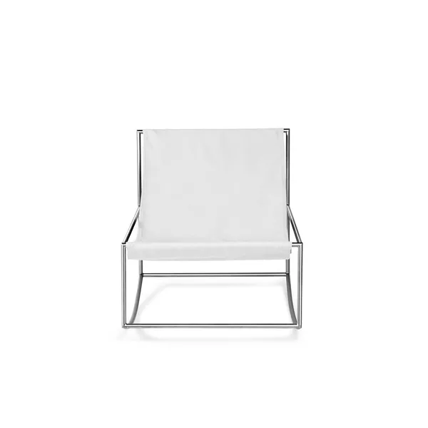 Valerie Object Rocking Armchair Stainless Steel/ White