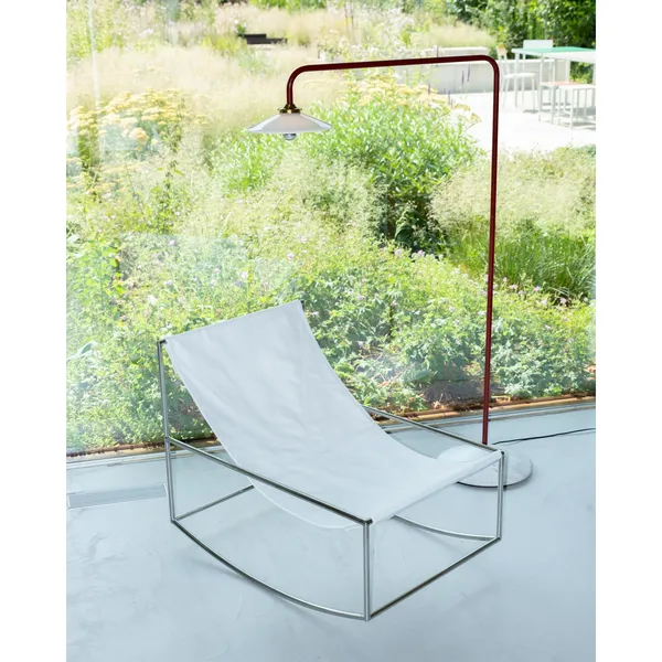 Valerie Object Rocking Armchair Stainless Steel/ White