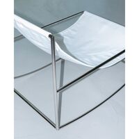 Valerie Object Rocking Armchair Stainless Steel/ White