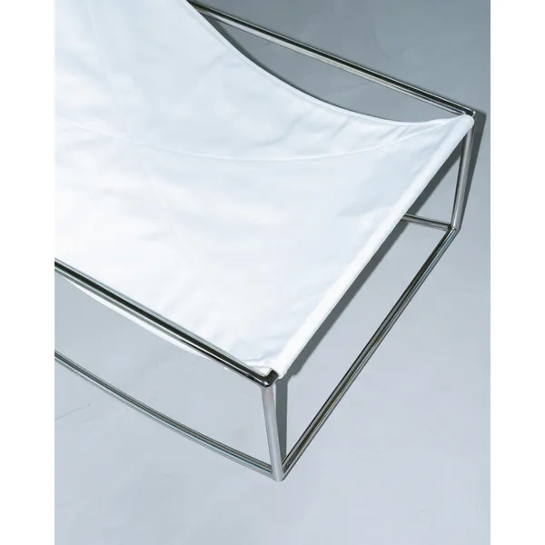 Valerie Object Rocking Armchair Stainless Steel/ White