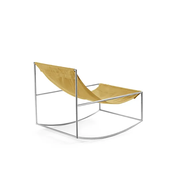 Valerie Object Rocking Armchair Stainless Steel/ Yellow