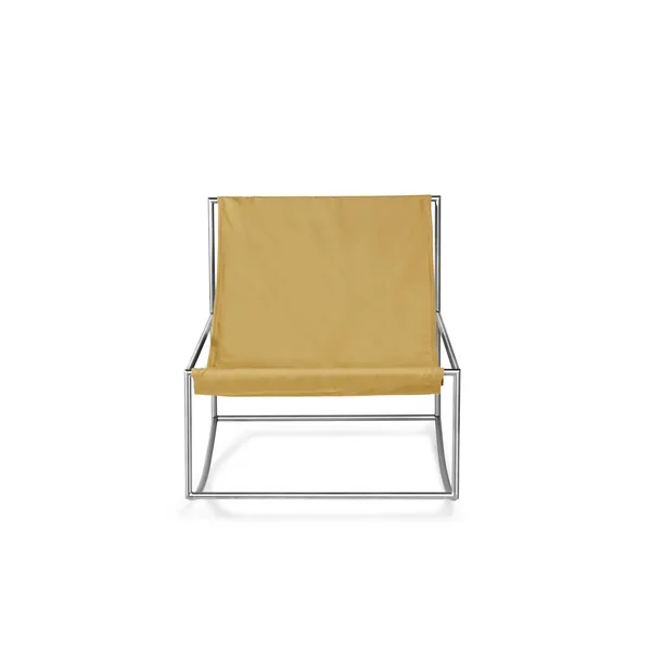 Valerie Object Rocking Armchair Stainless Steel/ Yellow