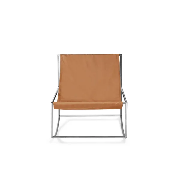 Valerie Object Rocking Armchair Stainless Steel/ Pink