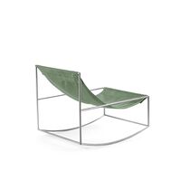 Fauteuil à Bascule Valerie Object en Acier Inoxydable/ Vert