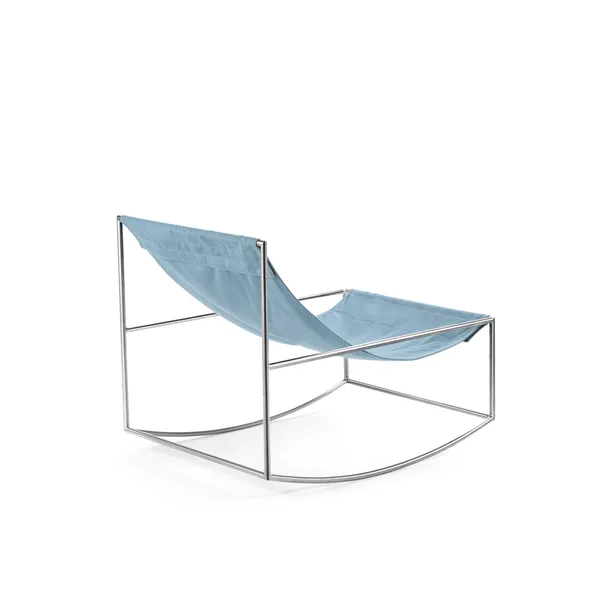 Valerie Object Rocking Armchair Stainless Steel/ Light Blue