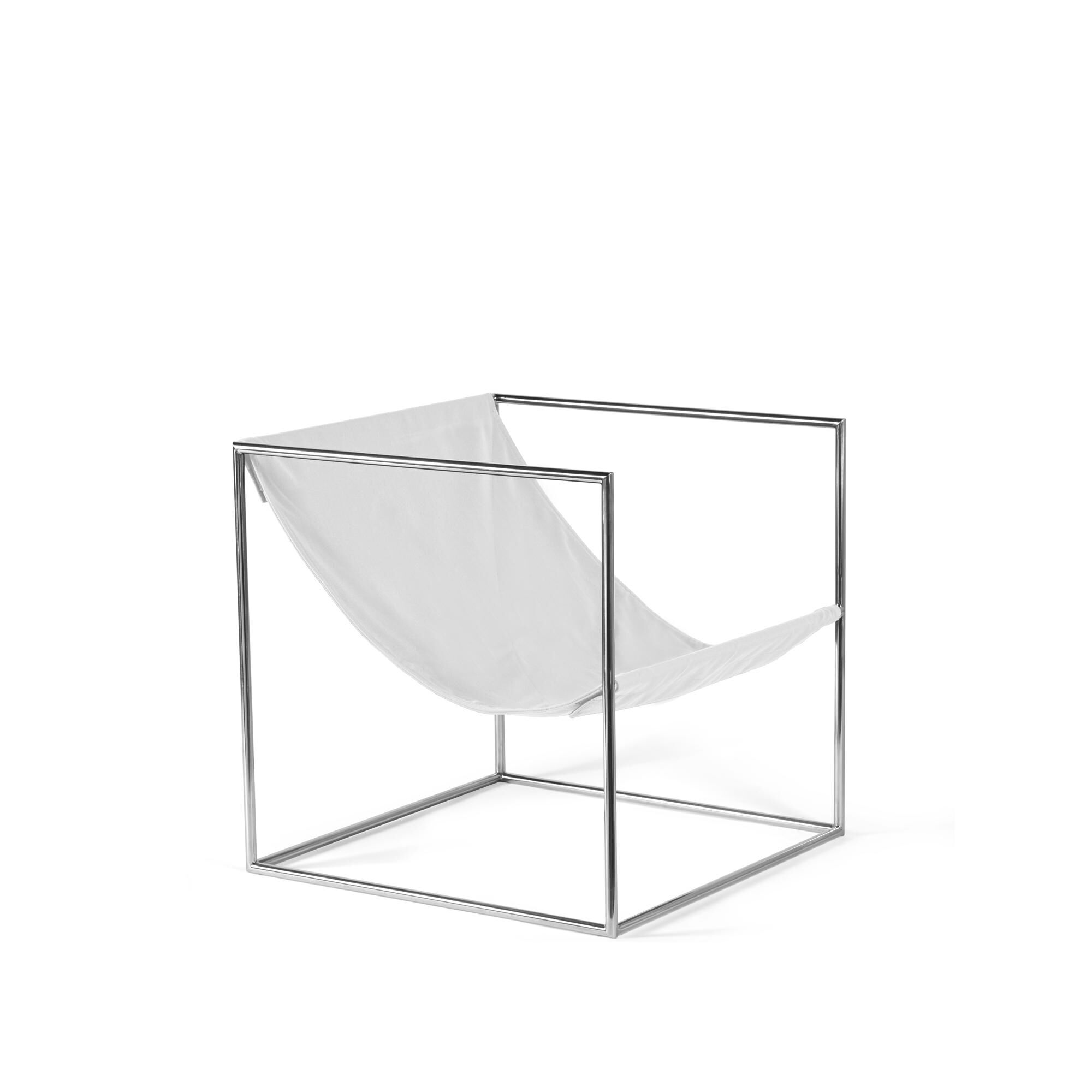 Valerie Object Solo Seat Lnestol Rustfri Stl/Hvid
