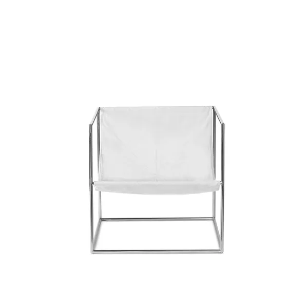 Valerie Object Solo Seat Armchair Stainless Steel/ White