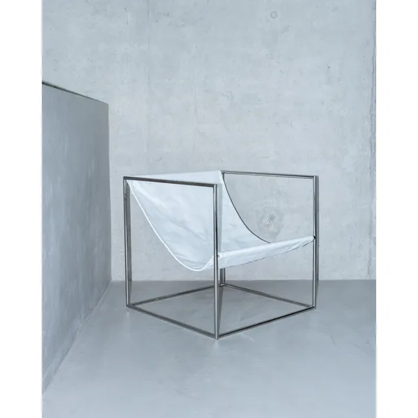 Valerie Object Solo Seat Armchair Stainless Steel/ White