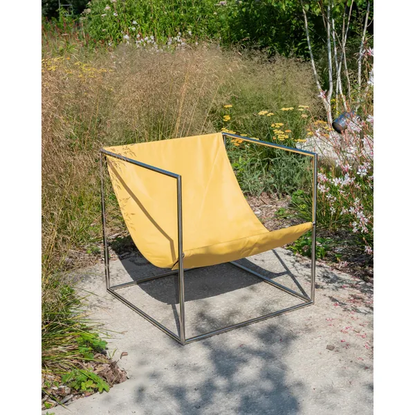 Valerie Object Solo Seat Armchair Stainless Steel/ Yellow