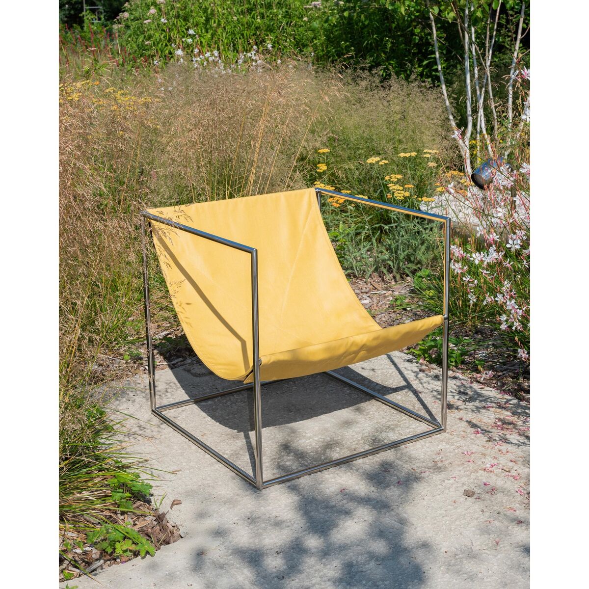 Valerie Object Solo Seat Fåtölj Rostfritt Stål/ Gul
