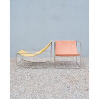 Valerie Object Solo Seat Sessel Edelstahl/ Rosa