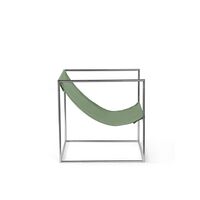 Fauteuil Valerie Object Solo Seat en Acier Inoxydable/ Vert
