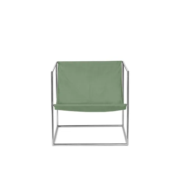 Valerie Object Solo Seat Armchair Stainless Steel/ Green