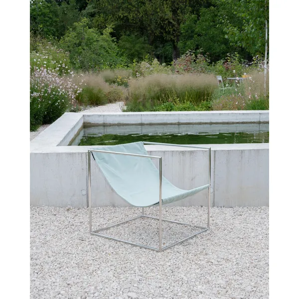 Valerie Object Solo Seat Armchair Stainless Steel/ Green