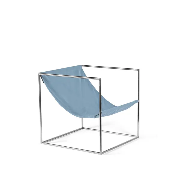 Valerie Object Solo Seat Armchair Stainless Steel/ Light Blue